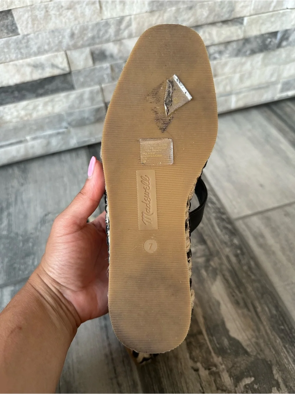 NEW Madewell Remy Mary Jane Espadrille  Size 7